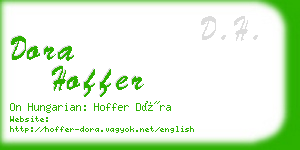 dora hoffer business card